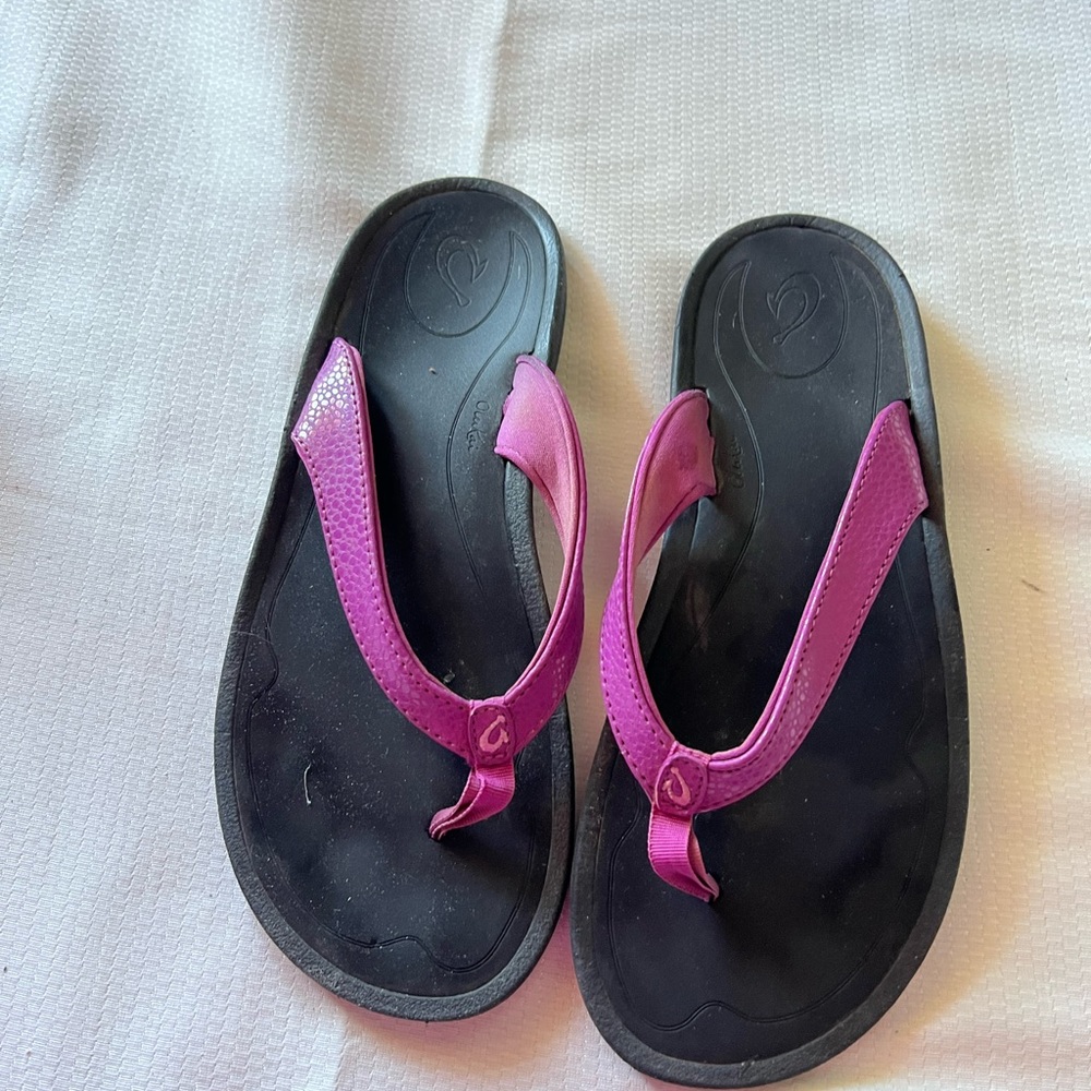 Brass!OluKai Women's Purple Flip Flop Sandals